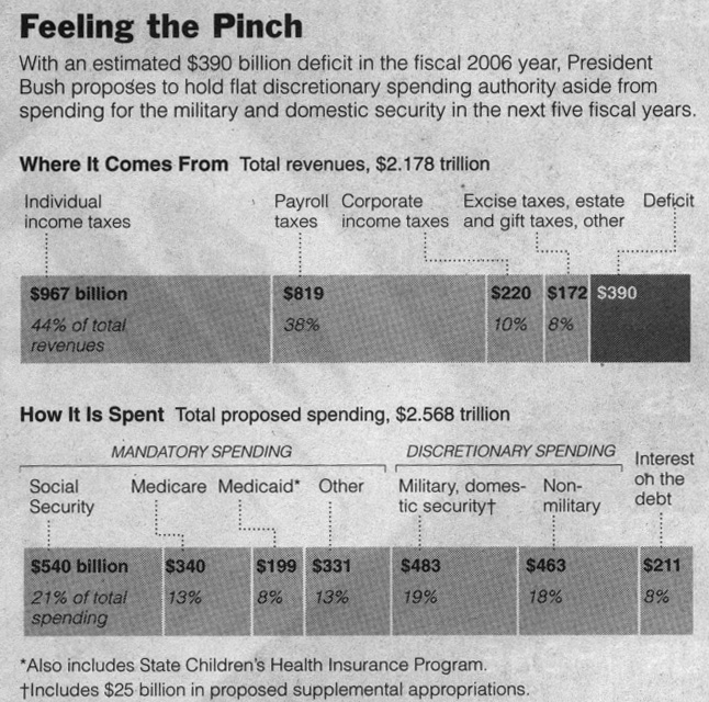 Office of Management and Budget via New York Times - 2/8/05